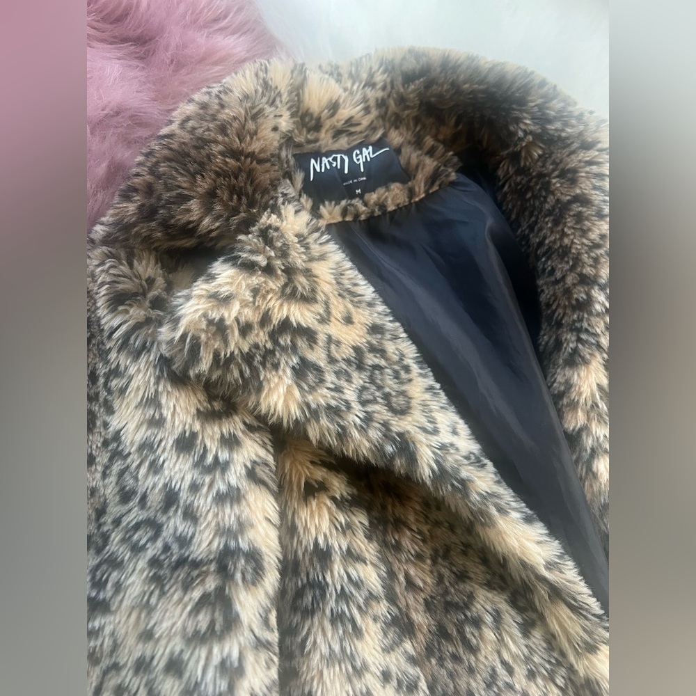 Leopard Faux Fur Teddy Coat - Picture 9 of 12
